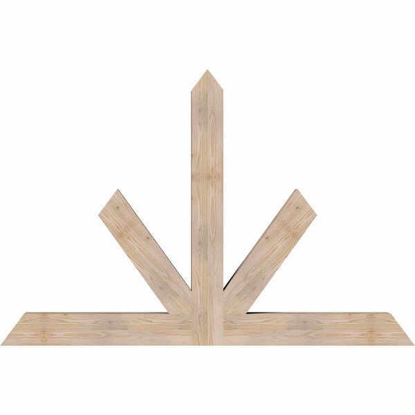 Ekena Millwork Saratoga Smooth Timber Gable Bracket, Douglas Fir, 72"W x 48"H x 5 1/2"D x 5 1/2"F, 16/12 Pitch GBW072X48X0606SAR00SDF - main